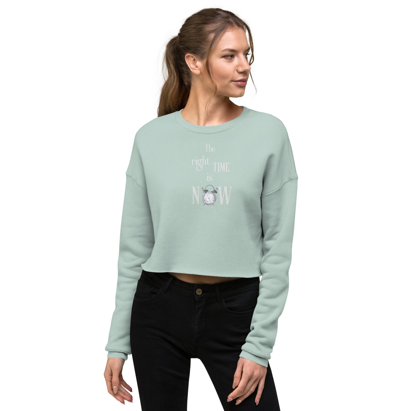 The right time - Crop Sweatshirt - 2 colors