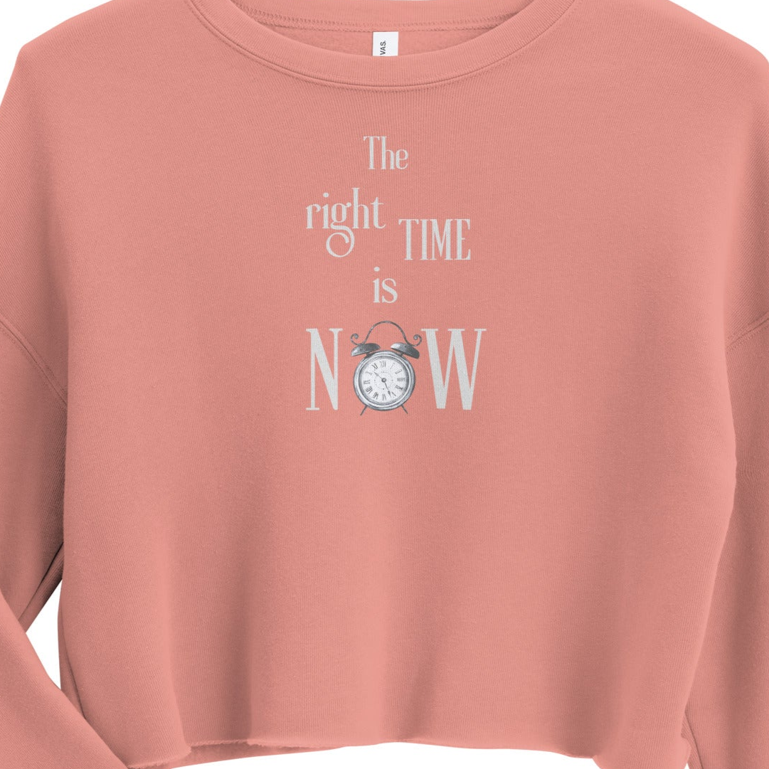 The right time - Crop Sweatshirt - 2 colors